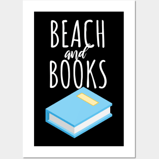 Bookworm beach and books Posters and Art